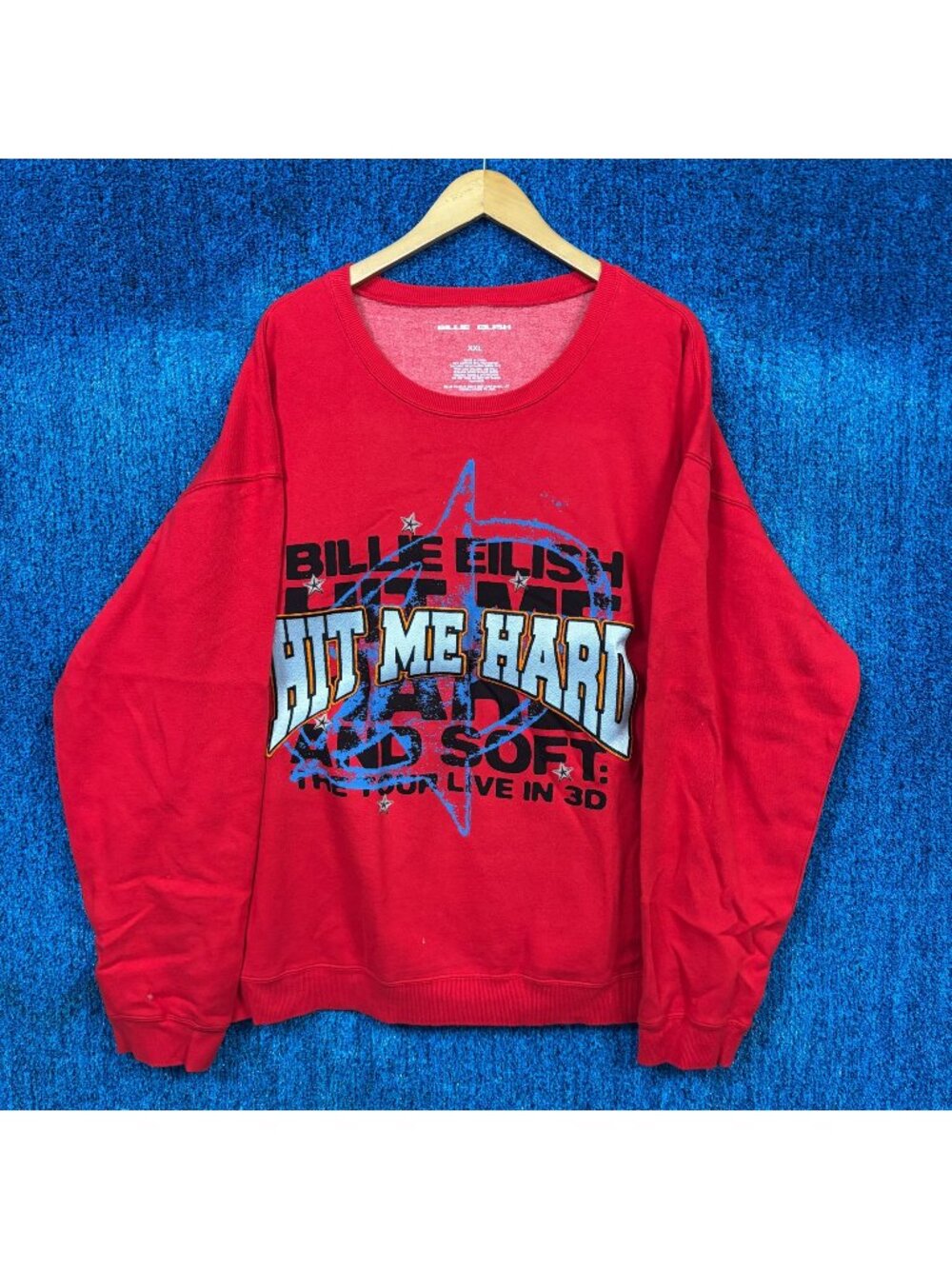 Billie Eilish "Hit Me Hard and Soft" Graphic Crewneck Size XXL